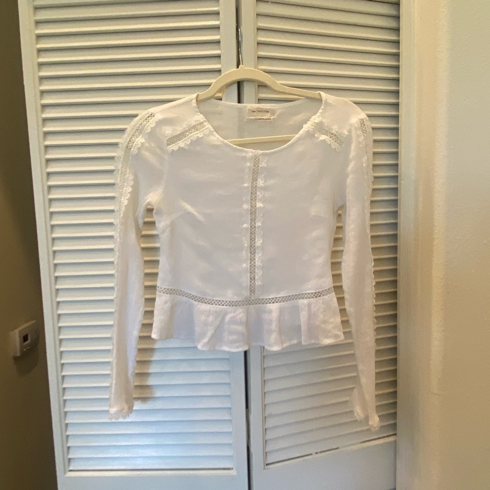 Urban Outfitters White Lace Top Size XS - Picture 4 of 13